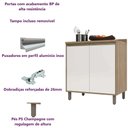 Ver imagem 4 de Balcão Cozinha 2 Portas 80 - Módulo Cozinha Mel - Luciane 1302:Pérola Off