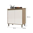 Ver imagem 3 de Balcão Cozinha 2 Portas 80 - Módulo Cozinha Mel - Luciane 1302:Pérola Off