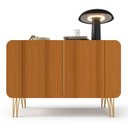 Ver imagem 6 de Balcão Aparador Buffet 2 Portas Pé Metal Benvy H01 Cinamomo/off - Mpozenato