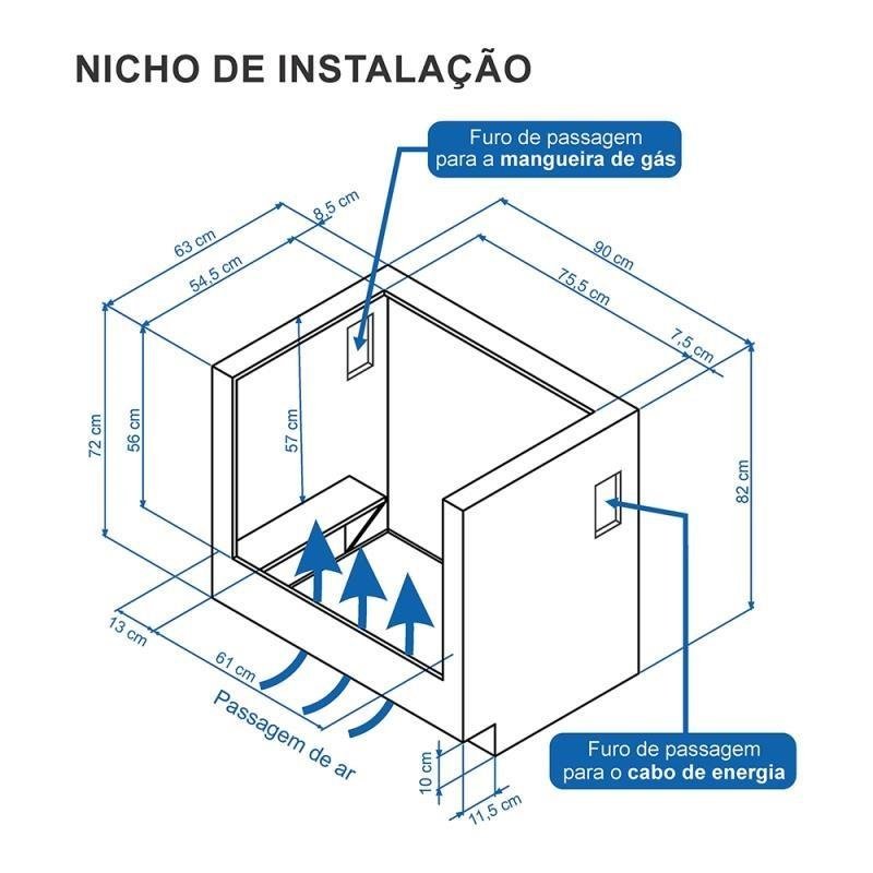 Fogao de Embutir 5 Bocas Venax Gaudi Line Inox Gas Glp - 3