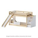 Ver imagem 7 de Beliche Montessoriana com Escada Lateral, Led e escorregador New Garden Casatema MadeiraOriginals