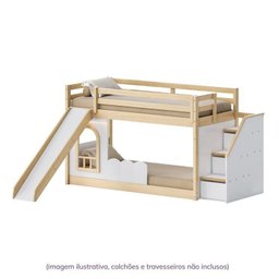Beliche Montessoriana com Escada Lateral, Led e escorregador New Garden Casatema - 7