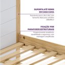 Ver imagem 4 de Beliche Montessoriana com Escada Lateral, LED e Escorregador New Garden Casatema MadeiraOriginals Marrom/Branco