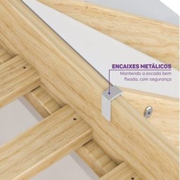 Beliche Montessoriana com Escada Lateral, Led e escorregador New Garden Casatema - 12