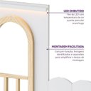 Ver imagem 6 de Beliche Montessoriana com Escada Lateral, LED e Escorregador New Garden Casatema MadeiraOriginals Marrom/Branco
