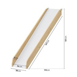 Beliche Montessoriana com Escada Lateral, Led e escorregador New Garden Casatema - 6