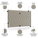 Ver imagem 3 de Cabeceira Cama Box Casal Queen 160cm Dust P02 Veludo Bege - Mpozenato