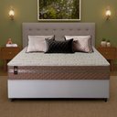 Ver imagem 2 de Conjunto Cama Box Casal c/ Molas Ensacadas Georgia Branco 138x188x60