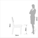 Ver imagem 7 de Kit 4 Cadeiras Estofadas Encosto Telado Estrutura 100% Mdf Bolonha