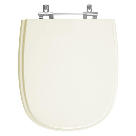 Assento Sanitário Tampa de Vaso Madeira Mdf Laqueado Sabatini para Bacia Icasa 6lpf - Bege Claro