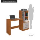 Ver imagem 4 de Escrivaninha com Estante e 2 Gavetas 141cm Multimóveis Crjcm-ESC002 Cinamomo/Off White