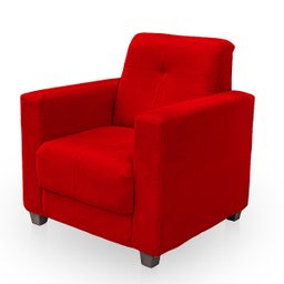 Poltrona Cadeira para Sala Confortável Reforçada Veneza Suede - 5