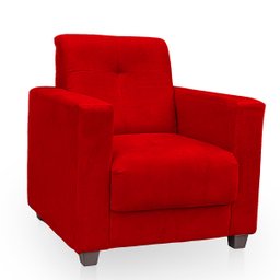 Poltrona Cadeira para Sala Confortável Reforçada Veneza Suede - 4