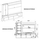 Ver imagem 2 de Painel Home Suspenso Para Tv Até 70 Polegadas Wave Caemmun