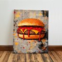 Ver imagem 6 de Kit 3 Quadro Decorativo Fast Food Hot Dog Hambúrguer Pizza 40x28cm