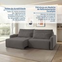 Ver imagem 7 de Sofá Retrátil e Reclinável em 5 Estágios com Almofadas Decorativas Vênus Espresso Móveis Cinza Escur