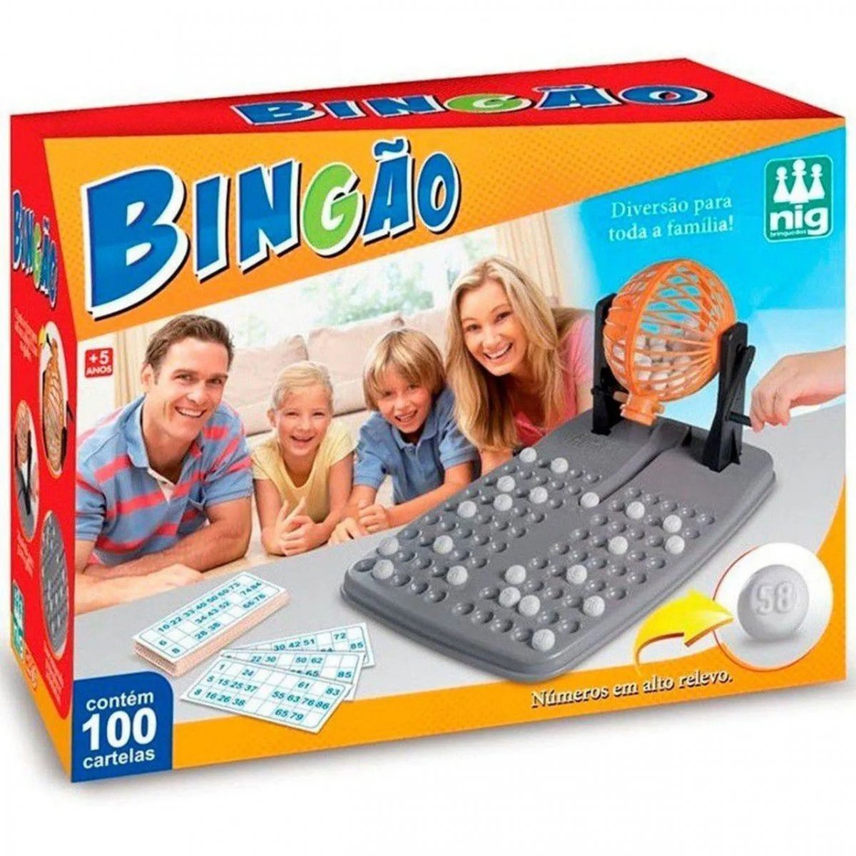 Brinquedo Bingo Com Globo Giratório e 48 Cartelas - A Colorida