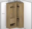 Ver imagem 2 de Conjunto de Closet Modulado de Canto com 3 Gavetas Infinity Genialflex