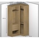 Ver imagem 2 de Conjunto de Closet Modulado de Canto com 3 Gavetas Infinity Genialflex