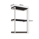 Ver imagem 1 de Nicho de Parede Industrial 3 Prateleiras Milão - Branco e Preto