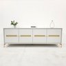 Balcão Buffet Paraty 220 Cm Laca Pés Metal e Palhinha Off White - 2