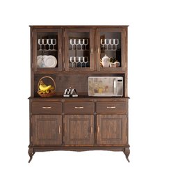 Armário De Cozinha Rústico Madeira Maciça Portas Em Vidro Imbuia Shop JM - 2 Armário De Cozinha Rústico Madeira Maciça Portas Em Vidro Imbuia Shop JM - 2