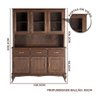 Armário De Cozinha Rústico Madeira Maciça Portas Em Vidro Imbuia Shop JM - 4