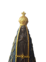 Ver imagem 6 de Imagem Nossa Senhora Aparecida 30cm Gesso Pintada À Mão Decoração Religiosa