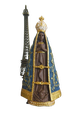 Ver imagem 4 de Imagem Nossa Senhora Aparecida 30cm Gesso Pintada À Mão Decoração Religiosa