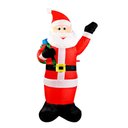 Ver imagem 4 de Enfeite Natal Papai Noel Inflável Grande 1,30m Ar Livre Bivolt