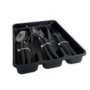 Ver imagem 1 de Conjunto 17 Peças Faqueiro com Porta Talher - Preta