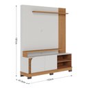 Ver imagem 2 de Home Theater 2 Portas para Tv's até 65" Jurerê - Off White Matte / Freijó