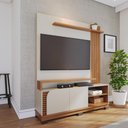 Ver imagem 1 de Home Theater 2 Portas para Tv's até 65" Jurerê - Off White Matte / Freijó