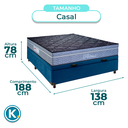 Ver imagem 3 de Cama Box Bau Blindado Casal + Colchão Molas Ensacadas Petrus Paropas