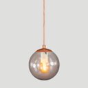 Ver imagem 6 de Pendente Bronze C/ Globo de Vidro Fume de 14cm + Led 2w