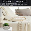 Ver imagem 6 de Lencol Casal Queen Size Elastico Pérola 400 Fios Extra Macio Supreme:palha