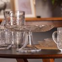 Ver imagem 4 de Kit 2 Pratos para Bolo com Pé Vidro Cristal Boleira 19cm Lyor New Butterfly Fio de Ouro Redondos