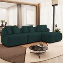 Ver imagem 2 de Sofá 4 Lugares com Chaise Direito Sala Living 294cm Arlo F04 Veludo Verde Tc-12015 - Lyam Decor