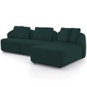Ver imagem 6 de Sofá 4 Lugares com Chaise Direito Sala Living 288cm Arlo F04 Veludo Verde - Lyam Decor