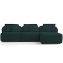 Ver imagem 3 de Sofá 4 Lugares com Chaise Direito Sala Living 294cm Arlo F04 Veludo Verde Tc-12015 - Lyam Decor