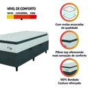 Ver imagem 6 de Cama Box Baú Colchão Solteiro Molas Ensacadas City Pillow Top 88x188x64cm Branco / Cinza Hellen - Su