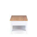 Ver imagem 7 de Mesa Centro 2 Gavetas 100cm Tampo de Madeira Maciça Louise Branco/Mel