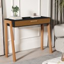 Ver imagem 3 de Aparador Buffet Maragogi com Porta Pés em Madeira Cor Preto / Nature - Comprar Moveis em Casa