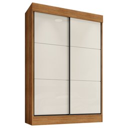 Guarda Roupa Solteiro 2 Portas Deslizante 4 Gavetas Chicago Cedro Areia - Saga Decor - 1