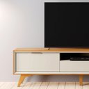 Ver imagem 3 de Rack Viena (Áustria) 220 cm 3 Gavetas Off White/Naturalle Mavaular