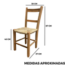 Ver imagem 7 de Cadeira de Palha Colonial Madeira Maciça Selada