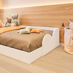 Cama Infantil Montessoriana Solteiro Cloud:branco - 6