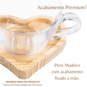 Ver imagem 5 de Jogo 4 Xicaras Café Chá 210ml C/ Pires Madeira Coração