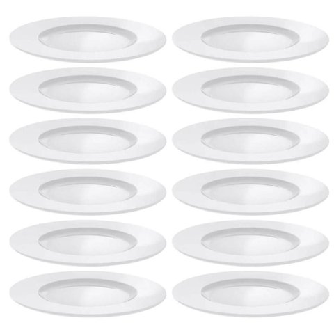 Conjunto 12 Pratos Rasos Tramontina Porcelana Branca 27 Cm Maria Augusta Mesa Posta