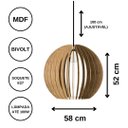 Ver imagem 3 de Luminária Teto tipo Pendente CUPULA MDF Completa -:MDF CRU
